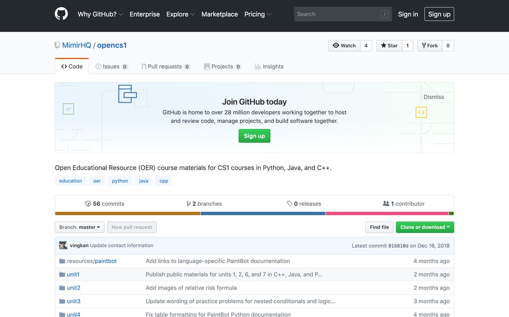OpenCS1GitHub+Mimir